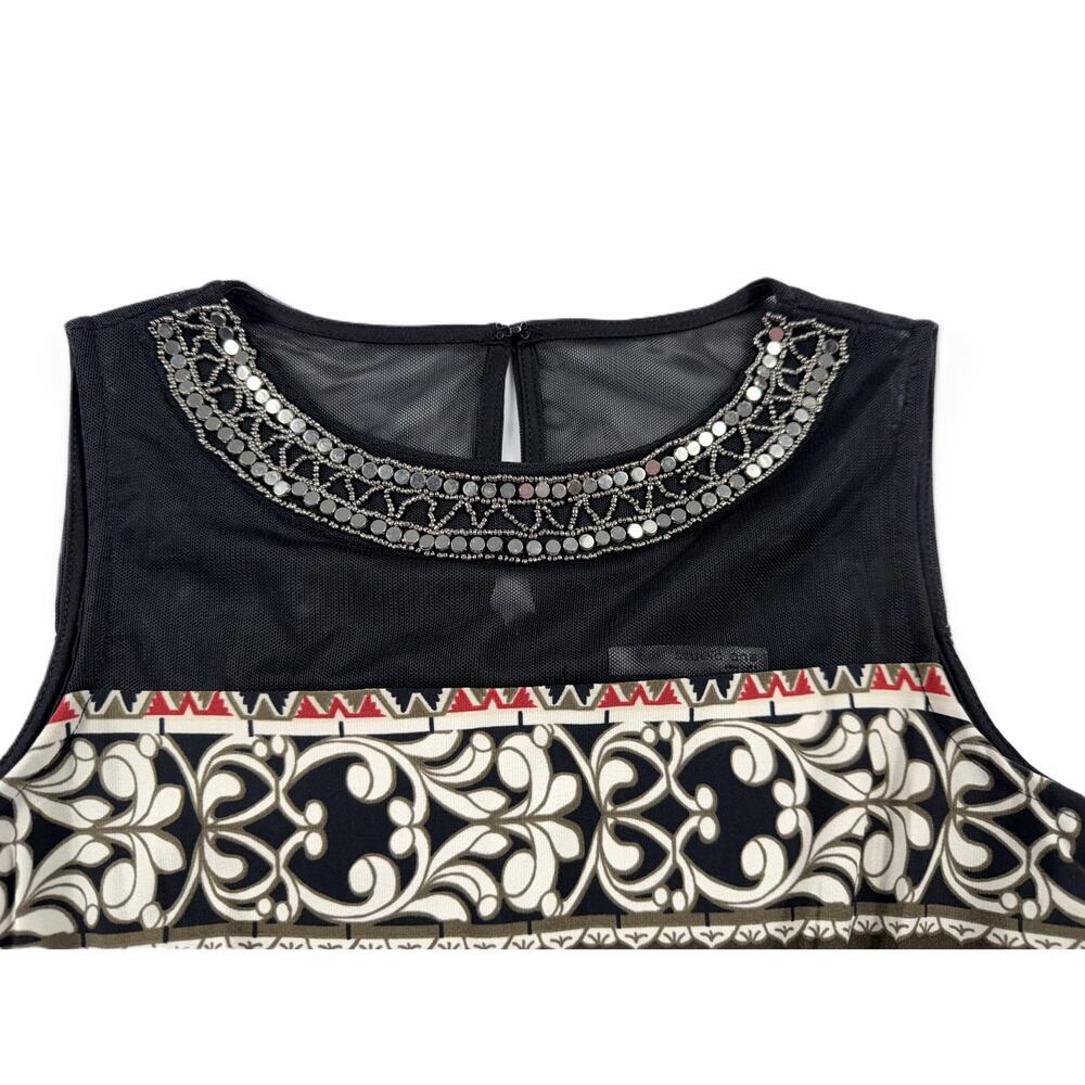 Studio One NY Multicolor Embellished Sleeveless Mocked Pleated Dress 6P - Picture 3 of 7